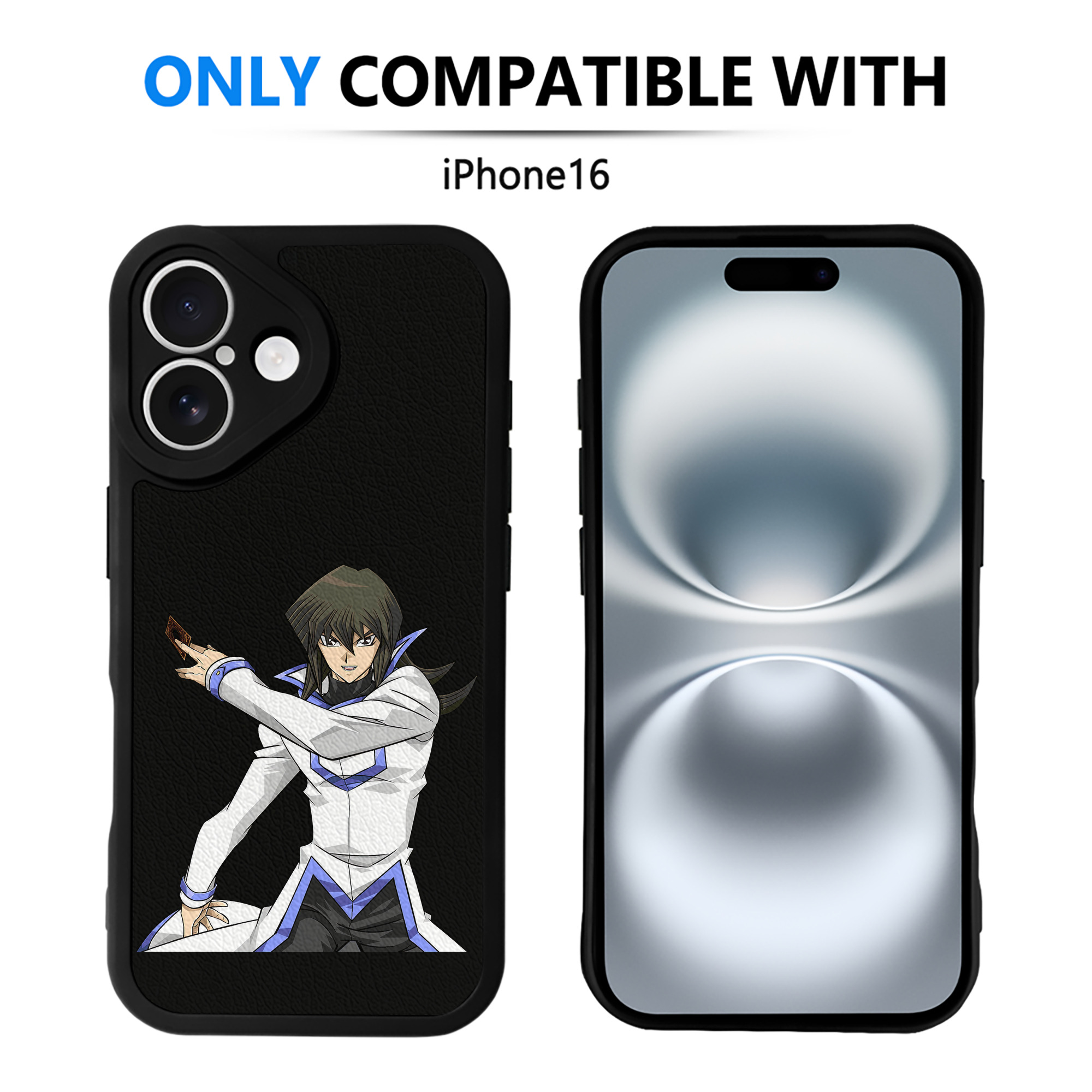 遊☆戯☆王 Yu-Gi-Oh! 【iPhone 16シリーズ対応】シリコンスマホケース（レザー調） 材質：シリコン